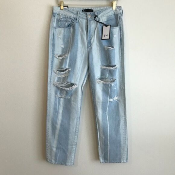 3x1 HIGHER GROUND BOYFRIEND CROP IN SHATTER 27 - Picture 5 of 8